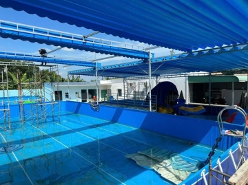 THI CÔNG BẠT XẾP BỂ BƠI